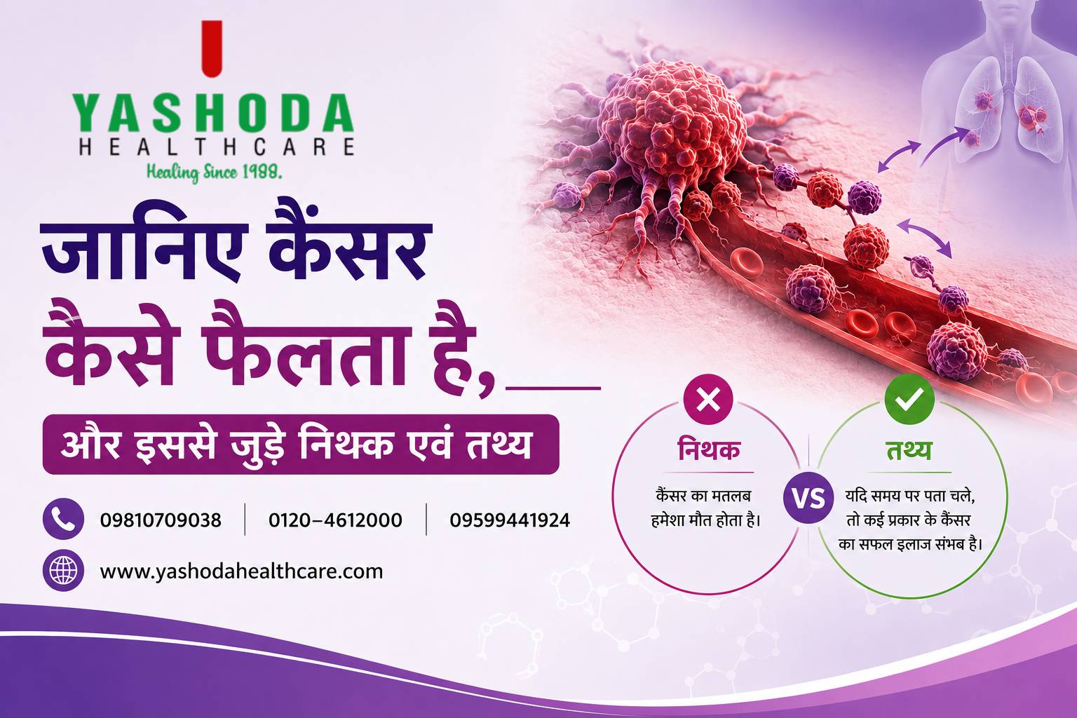 जानिए कैंसर कैसे फैलता है, और इससे जुडे निथक एवं तथ्य