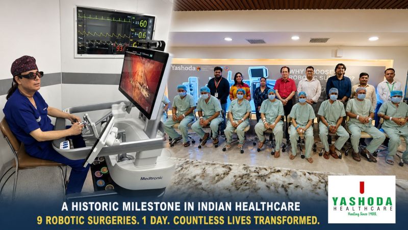 Robotic Surgery Breakthrough in India: 9 Surgeries in One Day at Yashoda Hospital